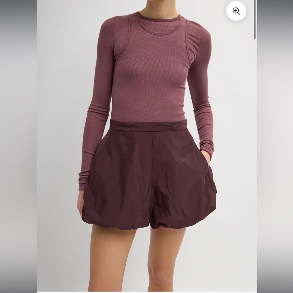 Tibi Nylon Bubble Shorts